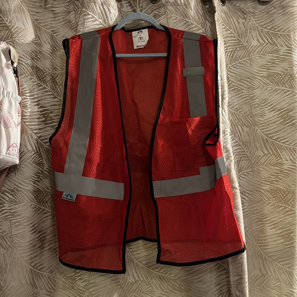 Red safety vest